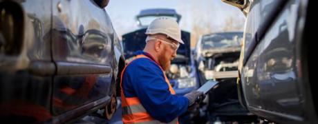 Un employé enregistre la mise en fourrière d'un véhcule